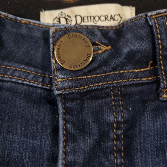 Democracy Jeans Womens 30x25 Size 4 Ab Tech Dark Wash Skinny Stretch Elastic - Picture 12 of 16